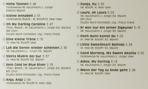 Ronny: Die Ronny Hitparade, Ariola Express, D, 1993 Typ: CD Best.-Nr.: 57357 Preis: 7,50 Euro