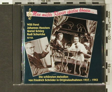 Schröder,Friedrich: Die schönsten Melodien,1937-43, TMK (7748), D Typ: CD Best.-Nr.: 58723 Preis: 10,00 Euro