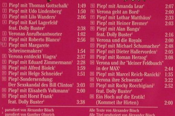 Bösch,Alexander: ist Verona, Ganser&Han, D, 98 Typ: CD Best.-Nr.: 61209 Preis: 5,00 Euro