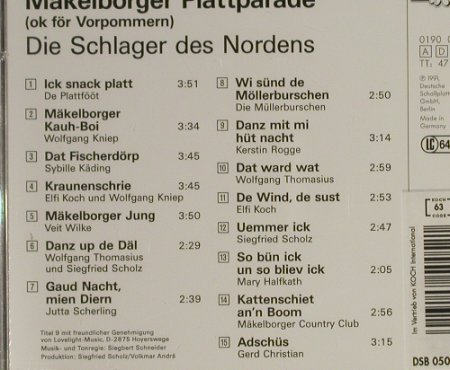 V.A.Mäkelborger Plattparade: 15 Tr., Kleeblatt (0190 005), D, 1991 Typ: CD Best.-Nr.: 62059 Preis: 7,50 Euro