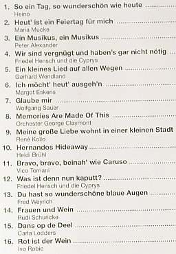 V.A.So ein Tag...: Heino...Ivo Robic, Sikorski (SIK-11), D, 1992 Typ: CD Best.-Nr.: 63915 Preis: 7,50 Euro