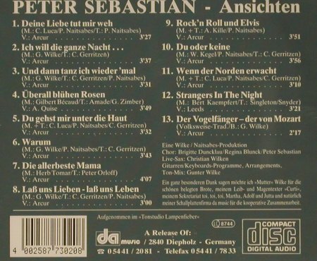 Sebastian,Peter: Ansichten, DA Rec. (73020), D Typ: CD Best.-Nr.: 64117 Preis: 5,00 Euro