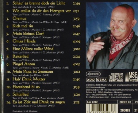 Willem,Jan: Schau'Es Brennt Doch Ein Licht, MSE(), D, 2001 - CD - 64550 - 4,00 Euro