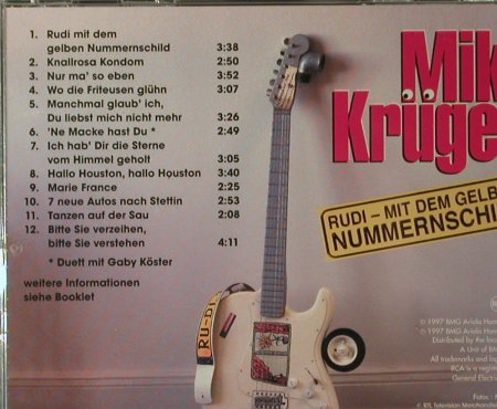 Krüger,Mike: Rudi-mit Dem Gelben Nummer, RCA(), D, 97 - CD - 64603 - 5,00 Euro