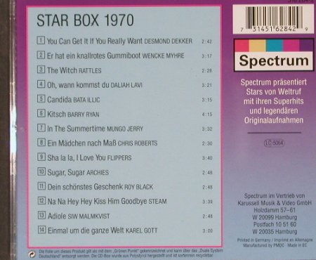 V.A.Star Box: 1970 - 14 Tr., Spectrum, EC Typ: CD Best.-Nr.: 65820 Preis: 4,00 Euro