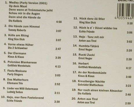 V.A.Karnevalissimo & Karneval: hoch drei,Kolibri...Anton a.Tirol, Titan(), D, 2001 - CD - 66030 - 7,50 Euro