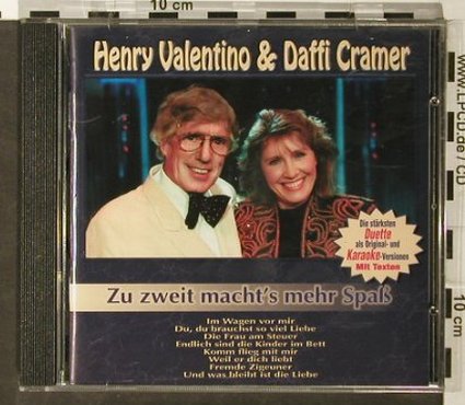 Valentino,Henry & Daffi Cramer: Zu zweit macht's mehr Spaß, Zett Records, , 1999 Typ: CD Best.-Nr.: 66167 Preis: 7,50 Euro