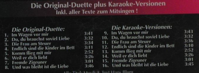 Valentino,Henry & Daffi Cramer: Zu zweit macht's mehr Spaß, Zett Records(), , 1999 - CD - 66167 - 7,50 Euro