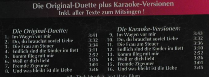 Valentino,Henry & Daffi Cramer: Zu zweit macht's mehr Spaß, Zett Records, , 1999 Typ: CD Best.-Nr.: 66167 Preis: 7,50 Euro