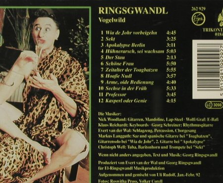 Ringswandl: Vogelwild, Virgin(), D, 1992 - CD - 66197 - 10,00 Euro