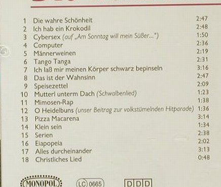 Mimosen: Die Wahre Schönheit, Monopol(), D, 1998 - CD - 66581 - 7,50 Euro
