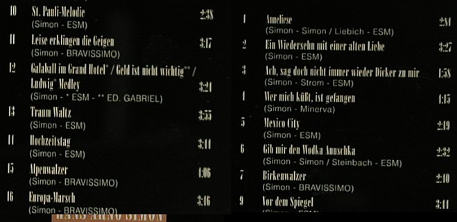 Simon,Hans Arno/Orch.Siegfried Mai: Goldene Hits A, Simon Rec. (SR-CD 303L), D, 1994 Typ: CD Best.-Nr.: 68498 Preis: 5,00 Euro