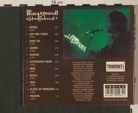 Ringswandl: Staffabruck,Digi, Trikont (US-0193), D, 1993 Typ: CD Best.-Nr.: 80220 Preis: 7,50 Euro