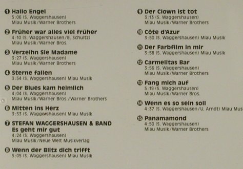 Waggershausen,Stefan: Mitten ins Herz, BMG (74321 18621 2), D Typ: CD Best.-Nr.: 81689 Preis: 5,00 Euro