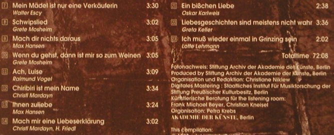 Benatzky,Ralph: Was jede Köchin summt...(V.A.), Edel(0014582TLR), D, 1998 - CD - 81786 - 10,00 Euro