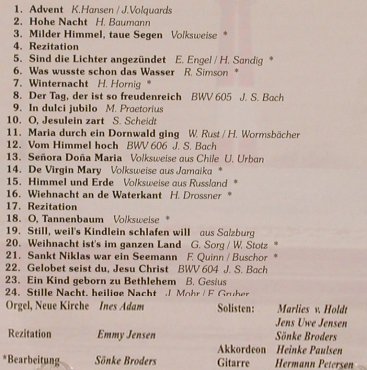 V.A.Inselweihnacht mit den: Pellwormer Chören-Ltg:Sönke Broders, allphone Tonstudio (PA 72847), D Typ: CD Best.-Nr.: 82183 Preis: 7,50 Euro