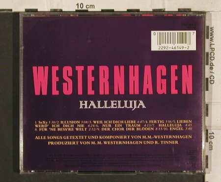 Westernhagen: Halleluja, WB, D, 1989 Typ: CD Best.-Nr.: 83412 Preis: 6,00 Euro