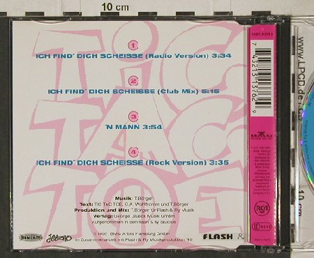 Tic Tac Toe: Ich Find Dich Scheiße*3+1, BMG(), EEC, 1995 - CD5inch - 91257 - 3,00 Euro