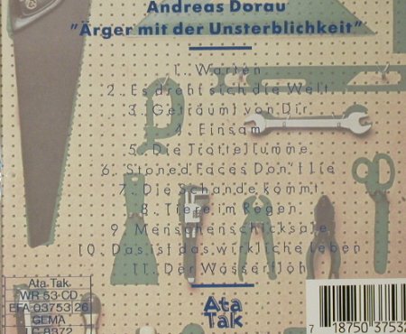 Dorau,Andreas: Ärger mit der Unsterblichkeit, AtaTak(WR 53), D, 1992 - CD - 92742 - 11,50 Euro
