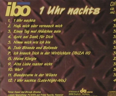 Ibo: 1 Uhr nachts, da Music(), D, 1994 - CD - 93123 - 10,00 Euro