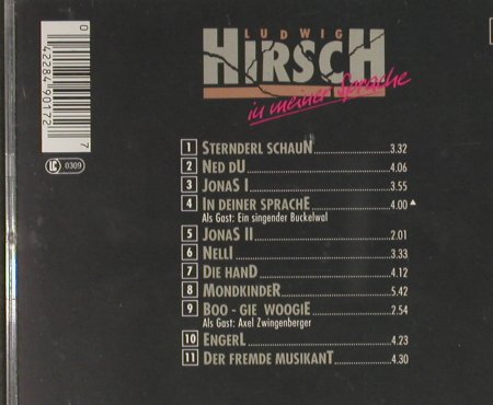 HirschLudwig: In Meiner Sprache, Polydor(849 017-2), D, 1991 - CD - 93338 - 11,50 Euro
