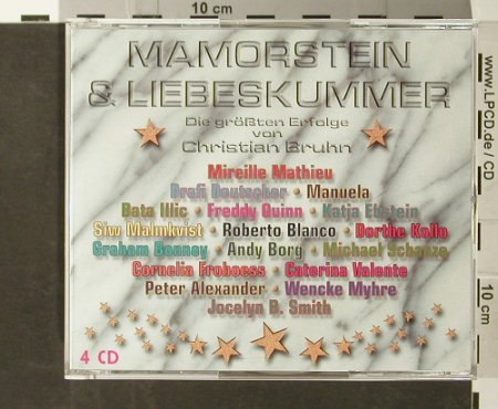 V.A.Mamorstein & Liebeskummer: Die gr.Erfolge von Christian Bruhn, Monopol (M 5224/1-4), D, 1999 Typ: 4CD Best.-Nr.: 93662 Preis: 14,00 Euro