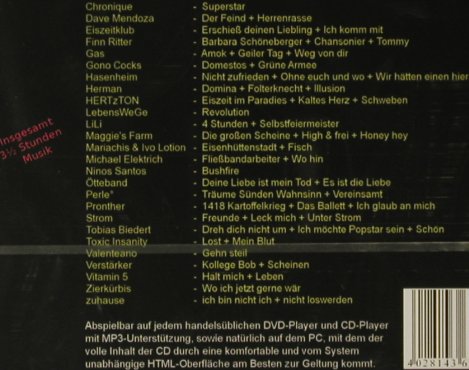 V.A.Mp3 Sampler: Man Singt Deutsch, FS-New, Bandliste.de(MSD 001-2), D, 2005 - CD - 93751 - 7,50 Euro