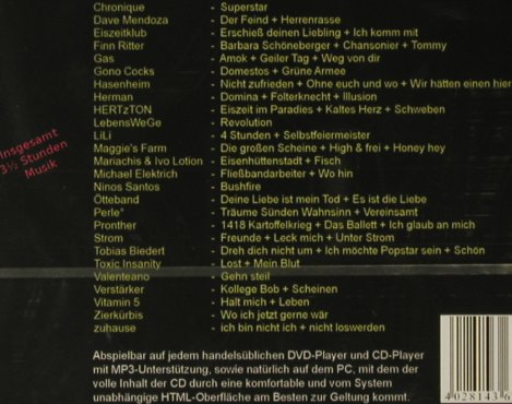V.A.Mp3 Sampler: Man Singt Deutsch, FS-New, Bandliste.de (MSD 001-2), D, 2005 Typ: CD Best.-Nr.: 93751 Preis: 7,50 Euro