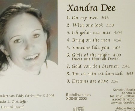 Dee,Xandra: On my Own, Adagio(), D, 2003 - CD - 93774 - 10,00 Euro