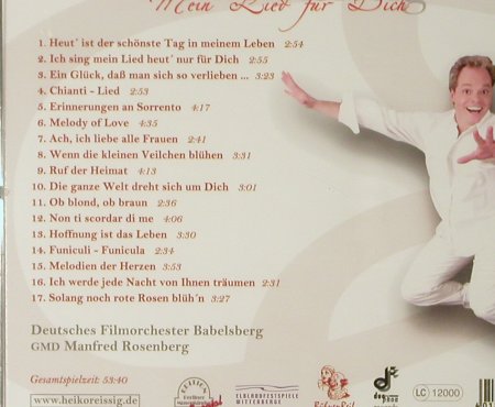 Reissig,Heiko: Mein Lied für Dich, FS-New, Duophon,  Typ: CD Best.-Nr.: 93810 Preis: 10,00 Euro