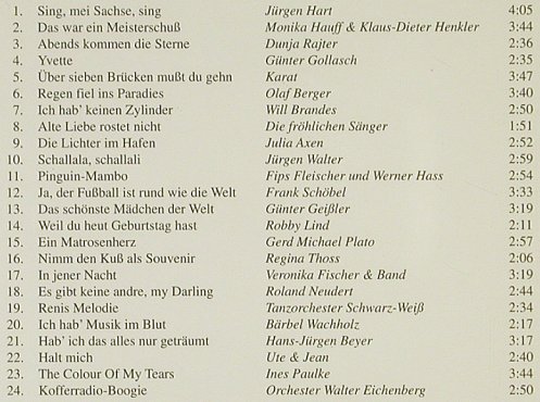 V.A.Alte Liebe rostet nicht: Hits a.d.Harth Musik Verlag,Folge1, Papagayo (9601), D,Promo Typ: CD Best.-Nr.: 94283 Preis: 10,00 Euro