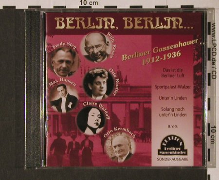 V.A.Berlin,Berlin...: Berliner Gassenhauer 1912-36, Duophon, D, FS-New, 2004 Typ: CD Best.-Nr.: 94396 Preis: 6,00 Euro