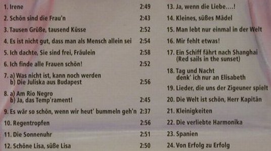 V.A.Tanzmusik Vergangener Jahre: Tausend Grüße..., Duophon, D, FS-New, 2004 Typ: CD Best.-Nr.: 94406 Preis: 10,00 Euro