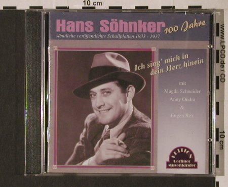 Söhnker,Hans: Ich Sing Mich In Dein Herz Hinein, Duophon(), D, FS-New, 03 - CD - 94411 - 10,00 Euro