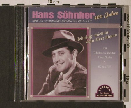 Söhnker,Hans: Ich Sing Mich In Dein Herz Hinein, Duophon, D, FS-New, 03 Typ: CD Best.-Nr.: 94411 Preis: 10,00 Euro