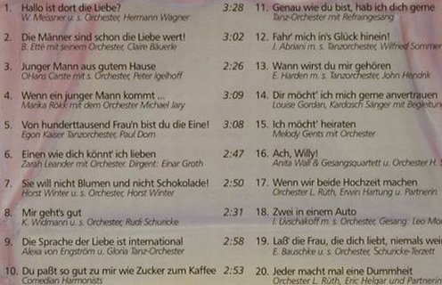 V.A.Wahre Liebe: ...Vom Herzklopfen Zum Eheglück, Duophon, D, 2000 Typ: CD Best.-Nr.: 94434 Preis: 10,00 Euro