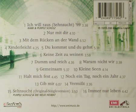Purple Schulz: Sehnsucht Balladen'84-99, EMI(97756 2), EEC, 1999 - CD - 96114 - 10,00 Euro