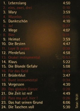 Rosen & Gomorrha: Das Leben ist kein Tanzlokal, Sombrero, , 2002 Typ: CD Best.-Nr.: 96453 Preis: 10,00 Euro