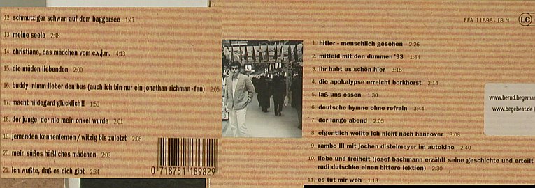 Begemann,Bernd: Rezession,Baby!, Digi, Efa(11898-18 N), D,  - CD - 96724 - 10,00 Euro