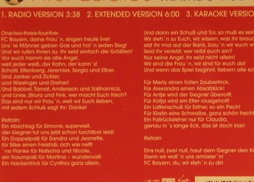 First Ladies: Mambo FCB, 3 Tr., Virgin(), EU, 00 - CD5inch - 96887 - 4,00 Euro
