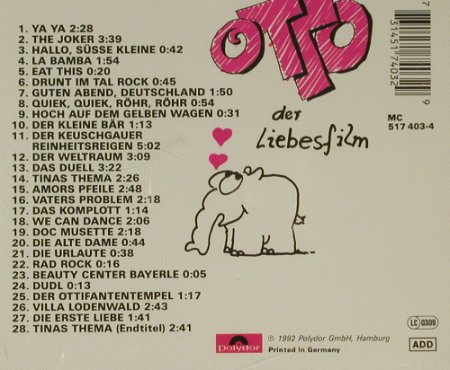 Otto: Der Liebesfilm, Soundtrack, Polydor(517 403-2), D, 92 - CD - 96980 - 7,50 Euro
