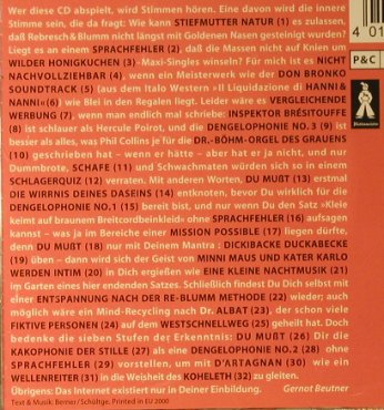 Rebresch & Blumm: Hörcomics, Plattenmeister, D, 2000 Typ: CD Best.-Nr.: 98067 Preis: 7,50 Euro