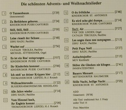 V.A.Stille Nacht Heilige Nacht: Die schönsten Advends-u.Weihnachtsl, Song (1001), D Typ: CD Best.-Nr.: 98991 Preis: 5,00 Euro