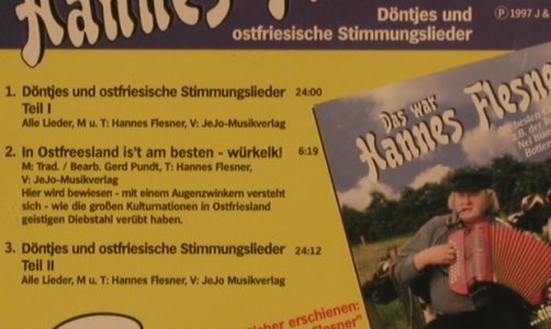 Flesner,Hannes: Wenn dat so is, denn Prost, Fehn (1061197-2), , 1997 Typ: CD Best.-Nr.: 99838 Preis: 10,00 Euro