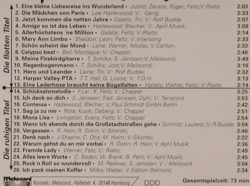 Jenssen,Sven: Schlager von Gestern, 60ger/70ger, Melocord, , 2001 Typ: CD Best.-Nr.: 99885 Preis: 7,50 Euro