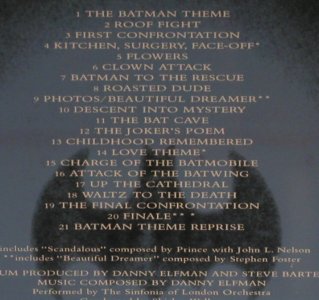 Batman: Motion Picture Score by Dany Elfman, WB(), D, 1989 - CD - 50566 - 7,50 Euro