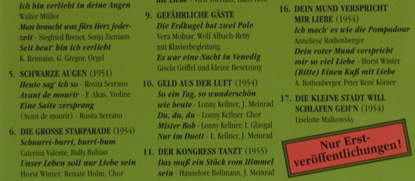 V.A.Tonfilm-Melodien: Die 50er Jahre, Koch,  Typ: CD Best.-Nr.: 51443 Preis: 5,00 Euro