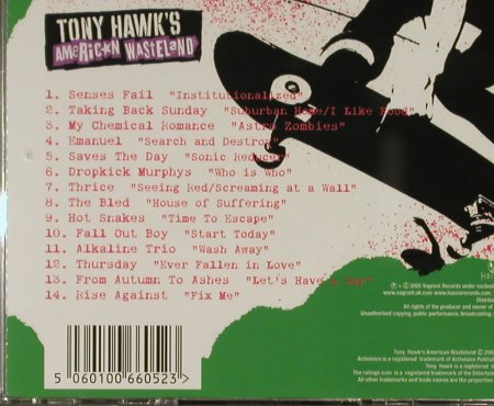 V.A.Tony Hawk's American Wasteland: Senses Fail...Rise Against, V.A., Vagrant Rec., UK, 2005 Typ: CD Best.-Nr.: 51919 Preis: 7,50 Euro