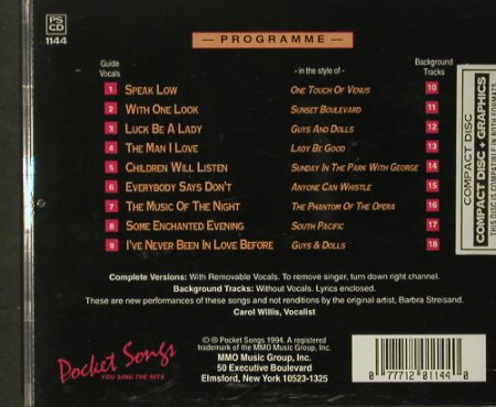 Barbra's Broadway: You sing the His of - Karaoke, Pocket Songs(PSCD 1144), US, 1994 - CD - 54234 - 10,00 Euro