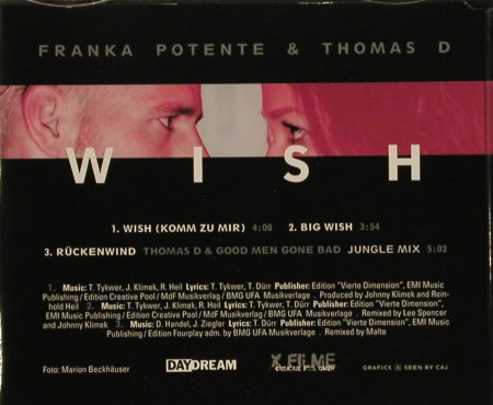 Potente,Franka+Thomas D: Wish(komm zu mir)+2, Columb.(), A, 1998 - CD5inch - 54313 - 2,50 Euro